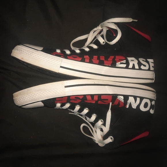 Converse All Star Black/Red/White High top Men's 1 - Picture 5 of 8